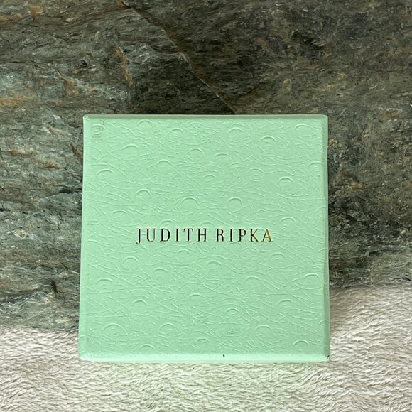 Judith Ripka Sterling Silver CZ Drop Earrings - Picture 12 of 13